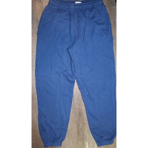 Mate The Label Organic Fleece Relaxed Pocket Jogger Sweatpants BLUE NWOT M - Picture 5 of 5